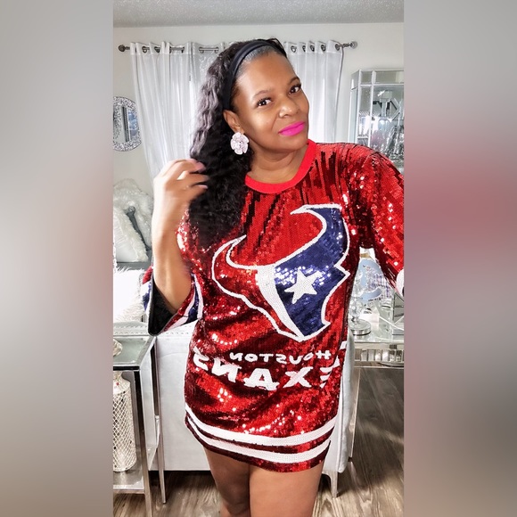 Sale‼️Houston Texans sequin dress. No discount - Picture 4 of 13